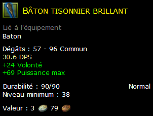 Bâton tisonnier brillant