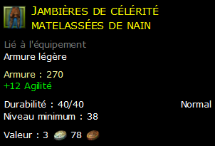 Jambières de célérité matelassées de nain