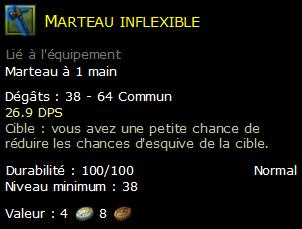 Marteau inflexible