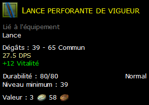 Lance perforante de vigueur