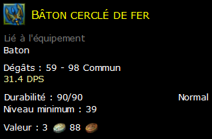 Bâton cerclé de fer