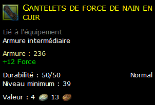 Gantelets de force de nain en cuir