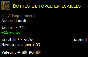 Bottes de force en écailles