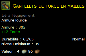 Gantelets de force en mailles