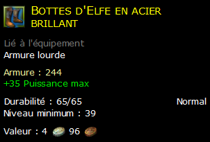 Bottes d'Elfe en acier brillant