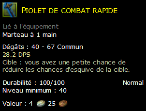 Piolet de combat rapide