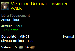 Veste du Destin de nain en acier