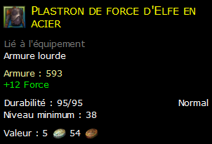 Plastron de force d'Elfe en acier