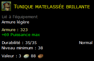 Tunique matelassée brillante