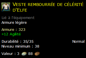 Veste rembourrée de célérité d'Elfe