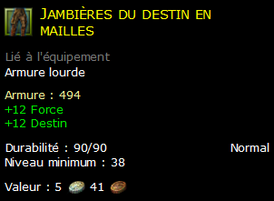 Jambières du destin en mailles