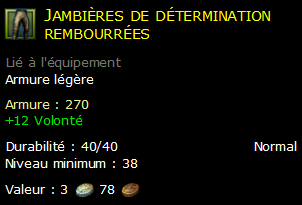 Jambières de détermination rembourrées