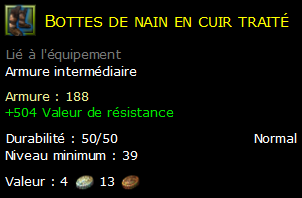 Bottes de nain en cuir traité