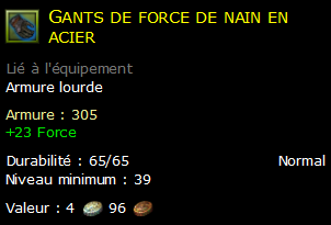 Gants de force de nain en acier