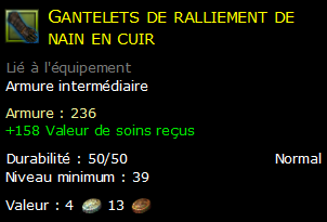 Gantelets de ralliement de nain en cuir