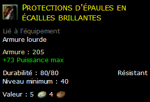 Protections d'épaules en écailles brillantes