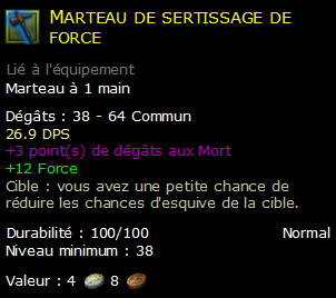 Marteau de sertissage de force