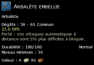 Arbalète embellie