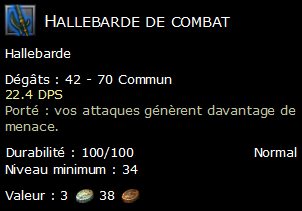 Hallebarde de combat