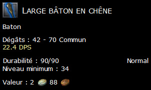 Large bâton en chêne