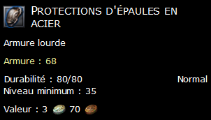 Protections d'épaules en acier