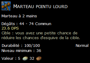 Marteau pointu lourd