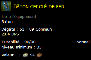 Bâton cerclé de fer