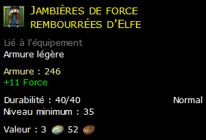 Jambières de force rembourrées d'Elfe
