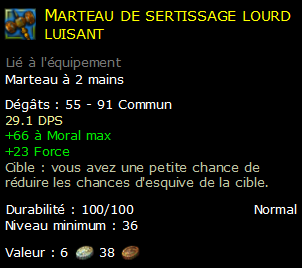 Marteau de sertissage lourd luisant