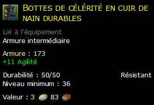 Bottes de célérité en cuir de nain durables