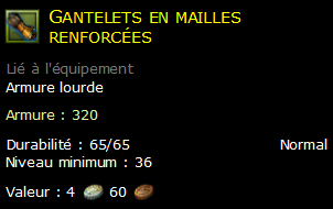 Gantelets en mailles renforcées