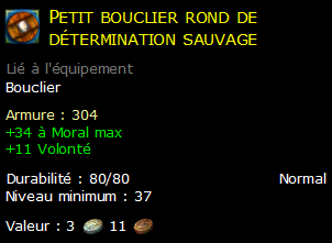 Petit bouclier rond de détermination sauvage