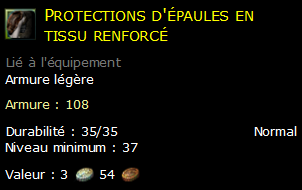 Protections d'épaules en tissu renforcé