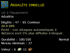 Arbalète embellie