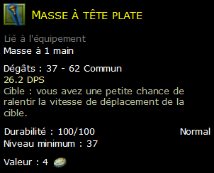 Masse à tête plate