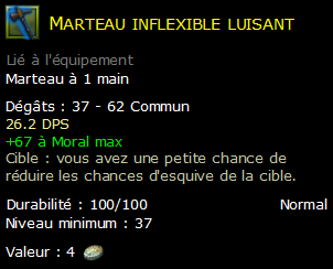 Marteau inflexible luisant