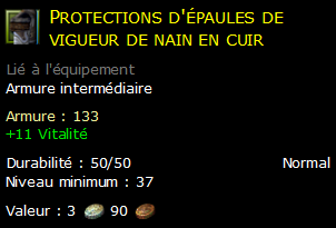 Protections d'épaules de vigueur de nain en cuir