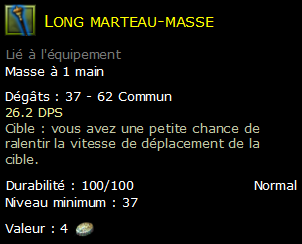 Long marteau-masse