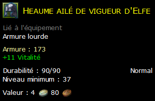 Heaume ailé de vigueur d'Elfe