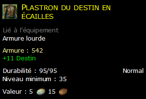 Plastron du destin en écailles