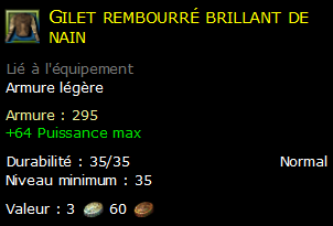 Gilet rembourré brillant de nain