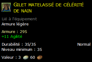 Gilet matelassé de célérité de nain