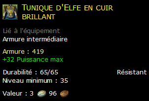 Tunique d'Elfe en cuir brillant