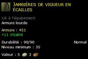 Jambières de vigueur en écailles