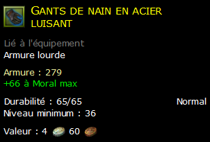 Gants de nain en acier luisant