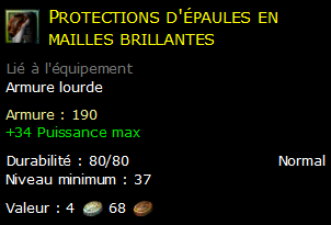 Protections d'épaules en mailles brillantes