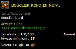 Bouclier rond en métal