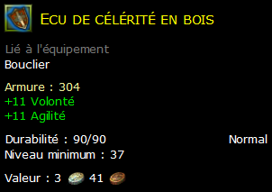 Ecu de célérité en bois