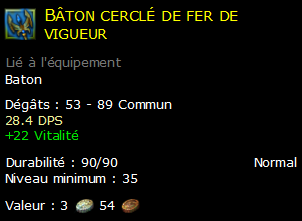 Bâton cerclé de fer de vigueur