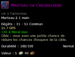 Marteau de Creuselerbe